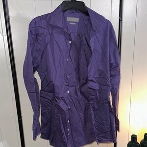 Perry Ellis Men's Deep Purple Dress Shirt